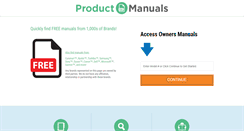 Desktop Screenshot of productmanuals.org